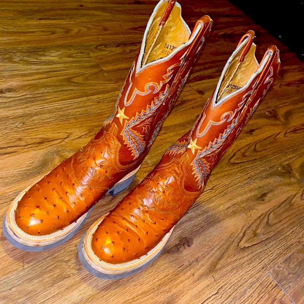 Lucchese 2000 full quill ostrich boots